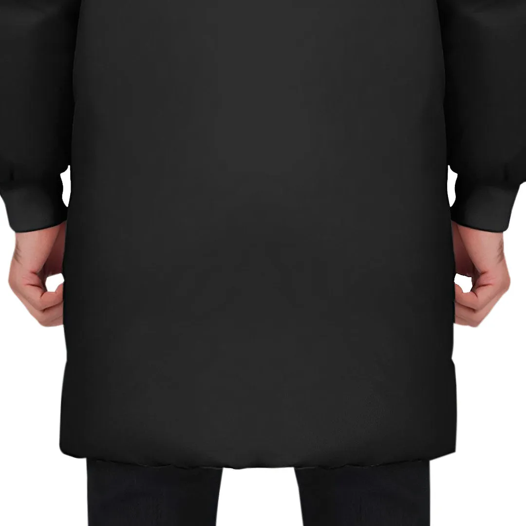 abbee Black XL Winter Fur Hooded Thick Overcoat Jacket Stylish Lightweight Quilted Warm Puffer Coat