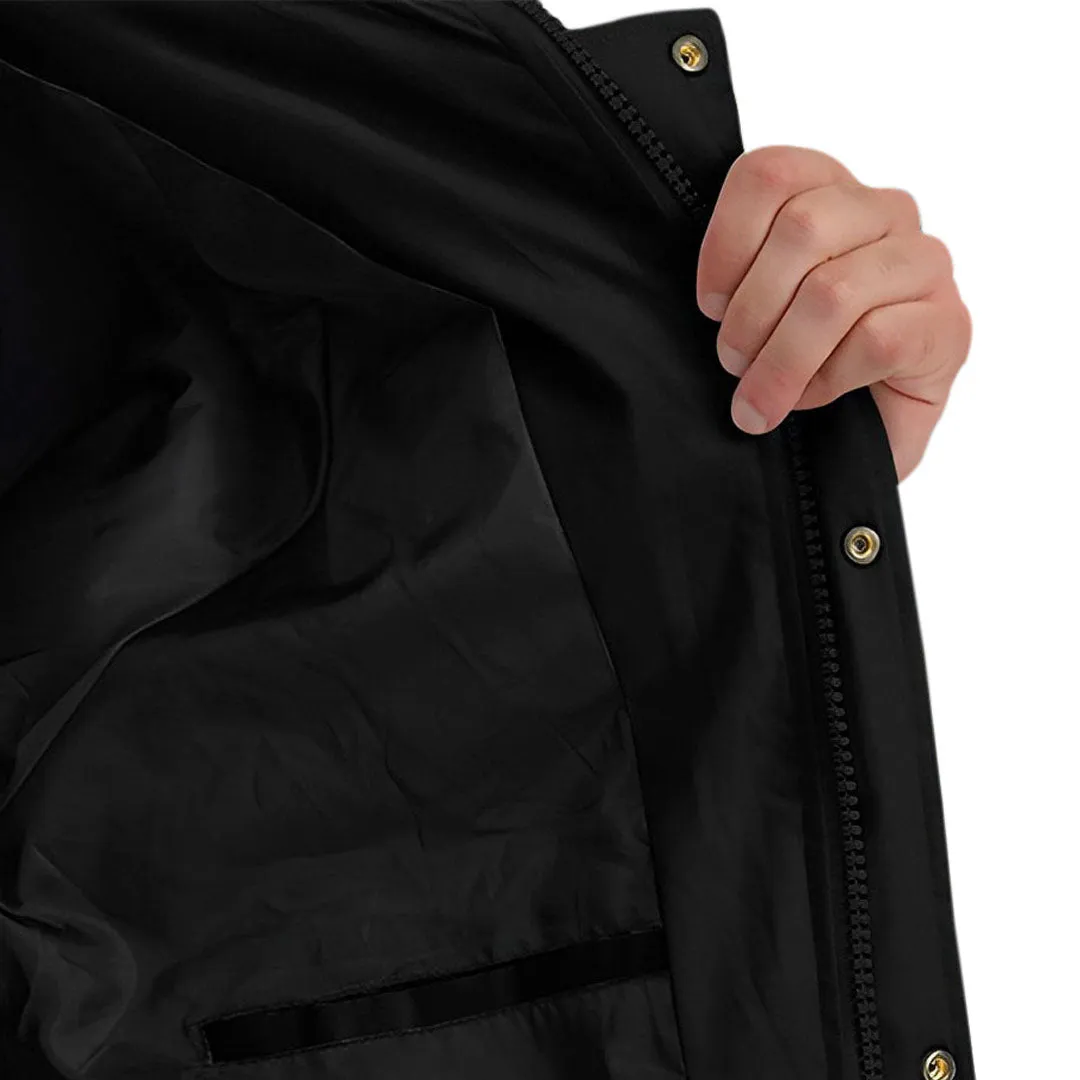 abbee Black XL Winter Fur Hooded Thick Overcoat Jacket Stylish Lightweight Quilted Warm Puffer Coat