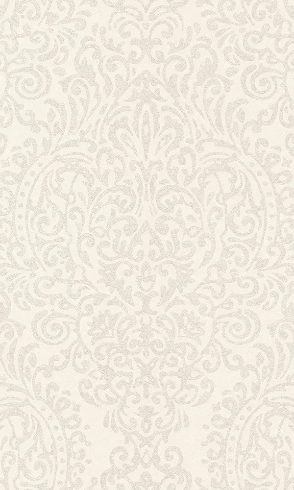 Amiata Beige Bold Metallic Damask 296180