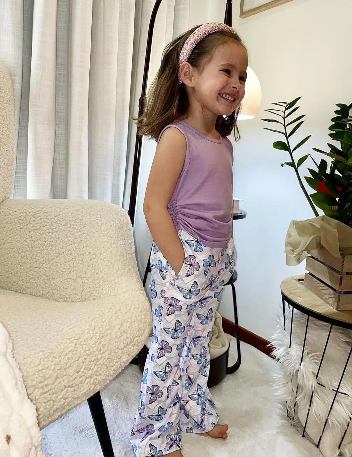 Arshiner Toddler Girl 2 Piece Outfits Tank Tops and Flare Leggings Pant Set