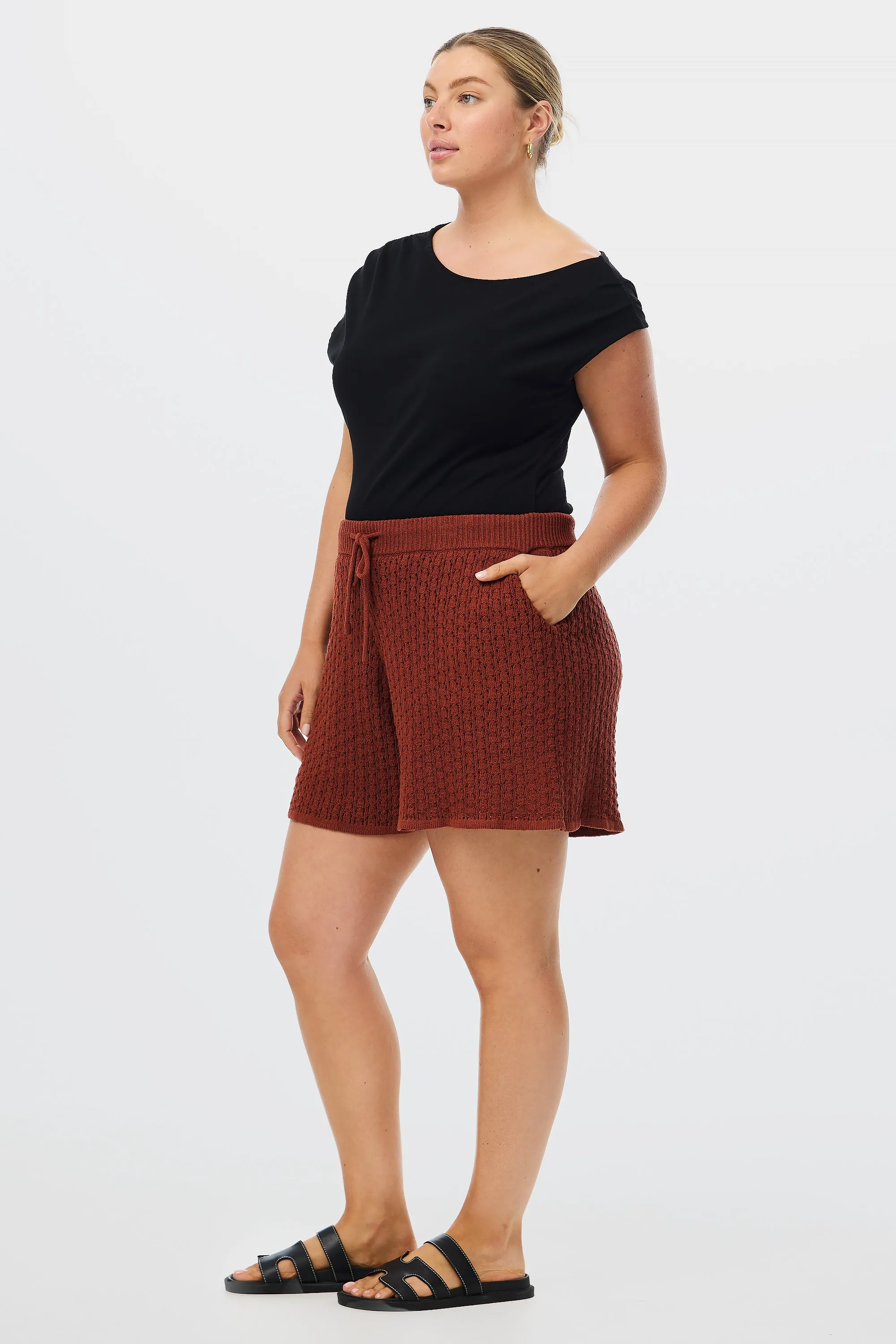 Asymmetric Jersey T-shirt - Black