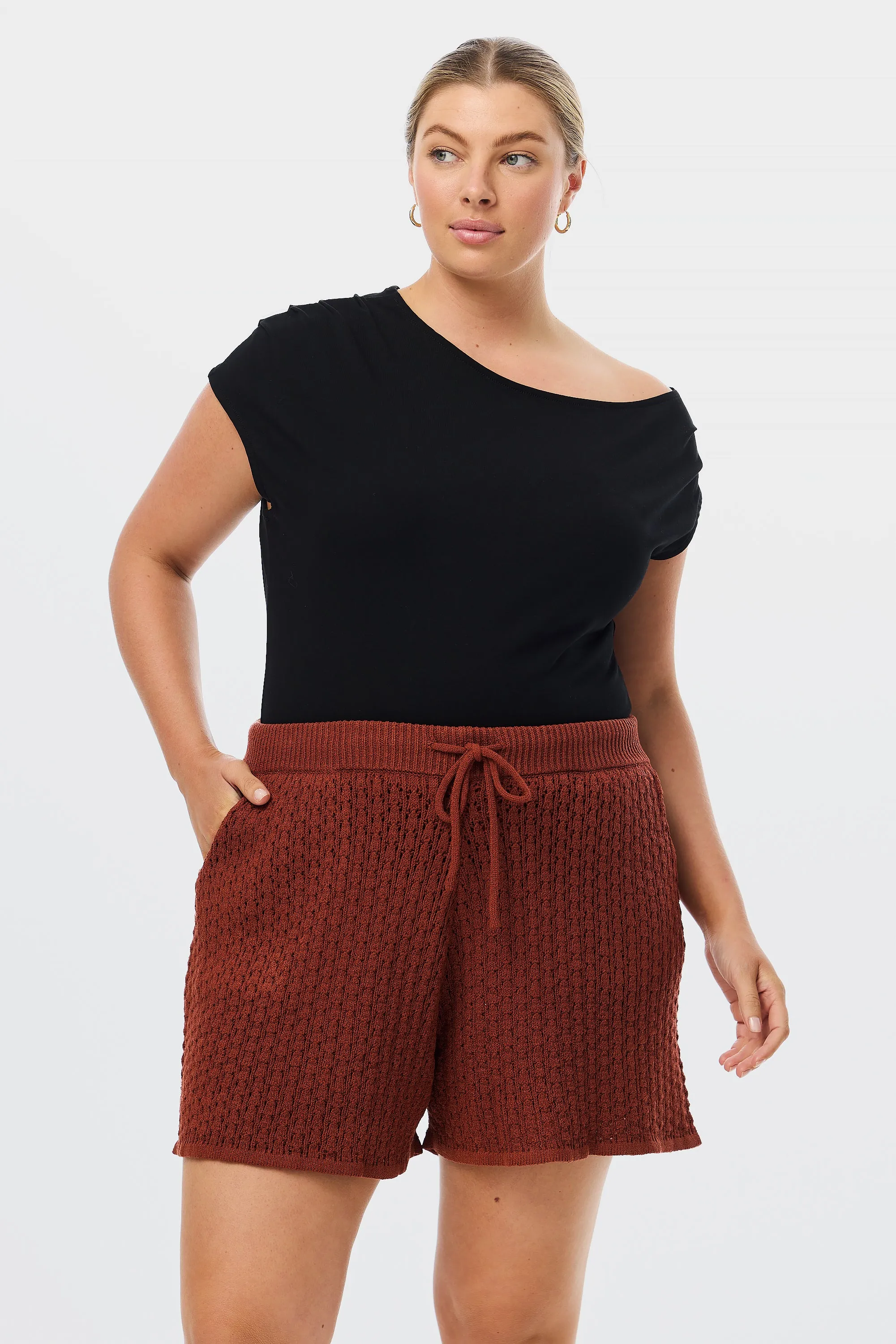 Asymmetric Jersey T-shirt - Black