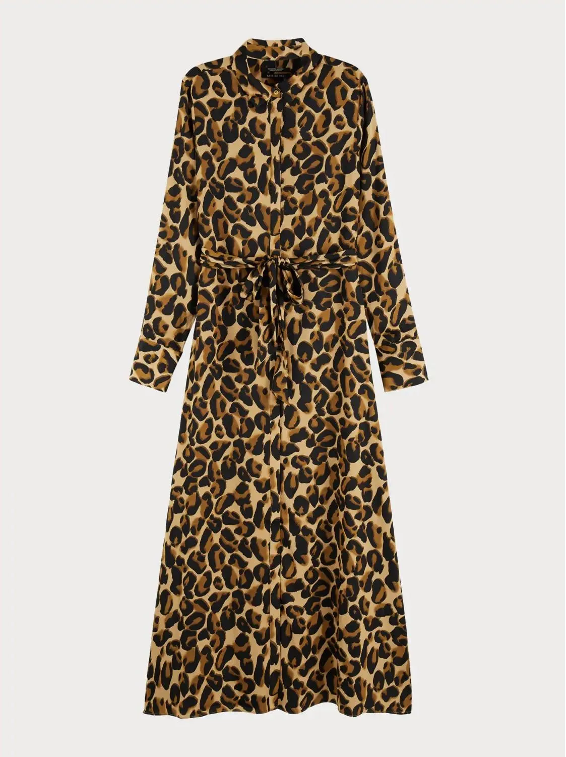 Belted Maxi Dress (Leopard)