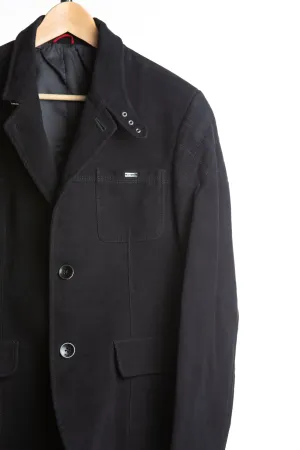 Brushed Cotton Blazer - Black