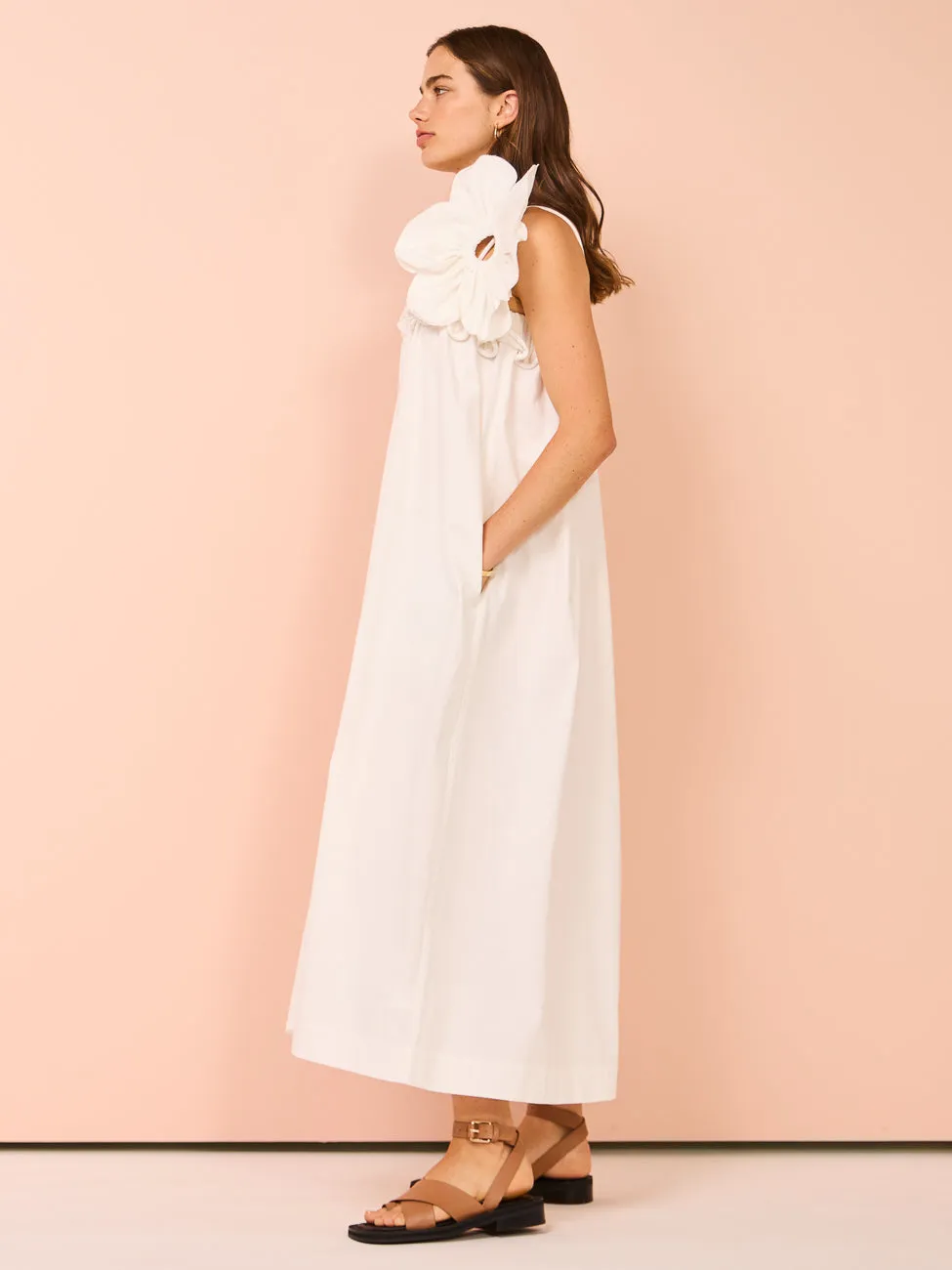 By Johnny Flora Pipe Sun Dress in Ivory