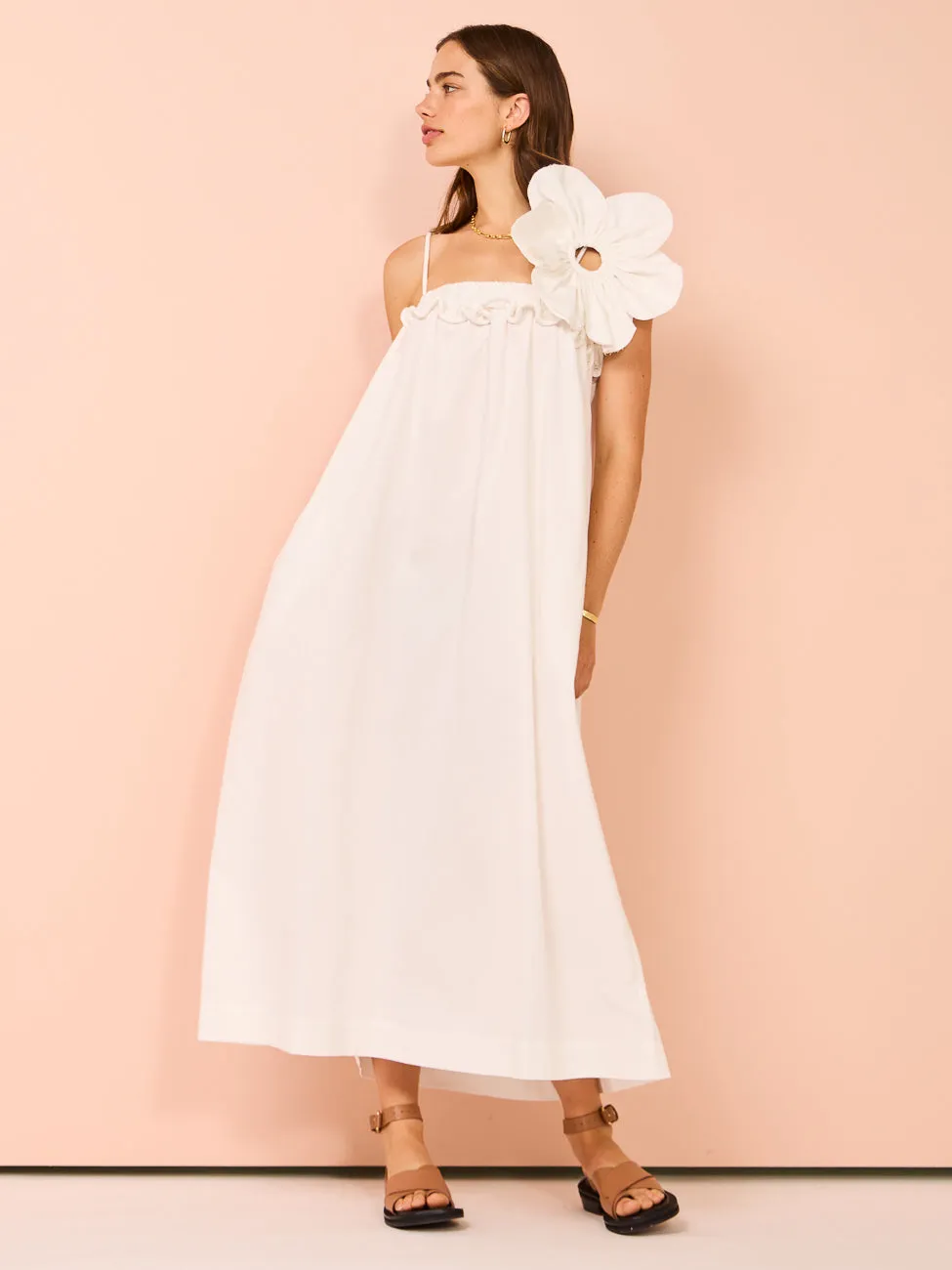 By Johnny Flora Pipe Sun Dress in Ivory
