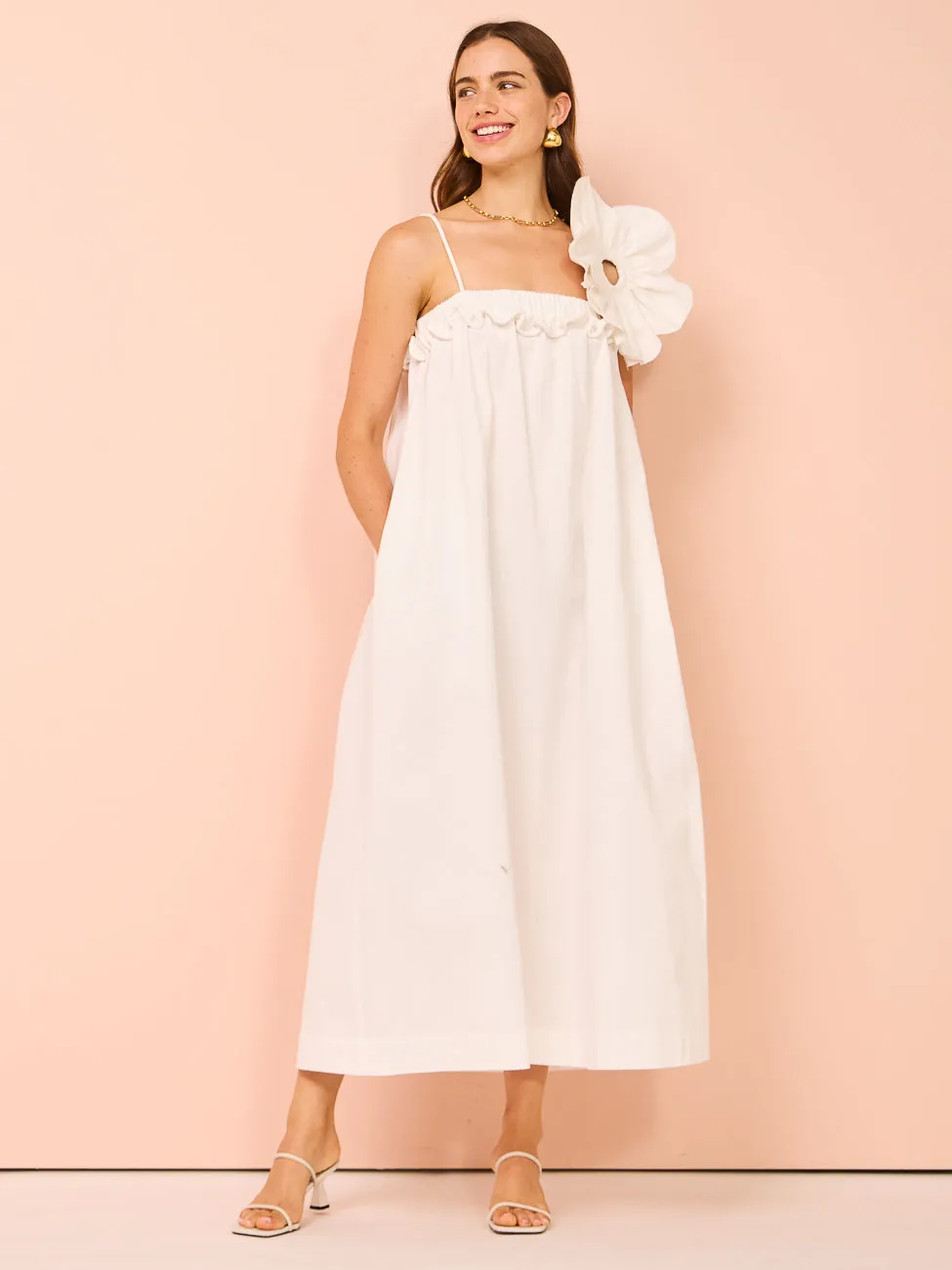 By Johnny Flora Pipe Sun Dress in Ivory