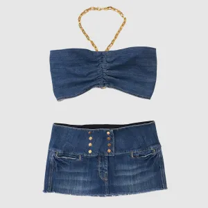 Chain Link Denim Set - Medium