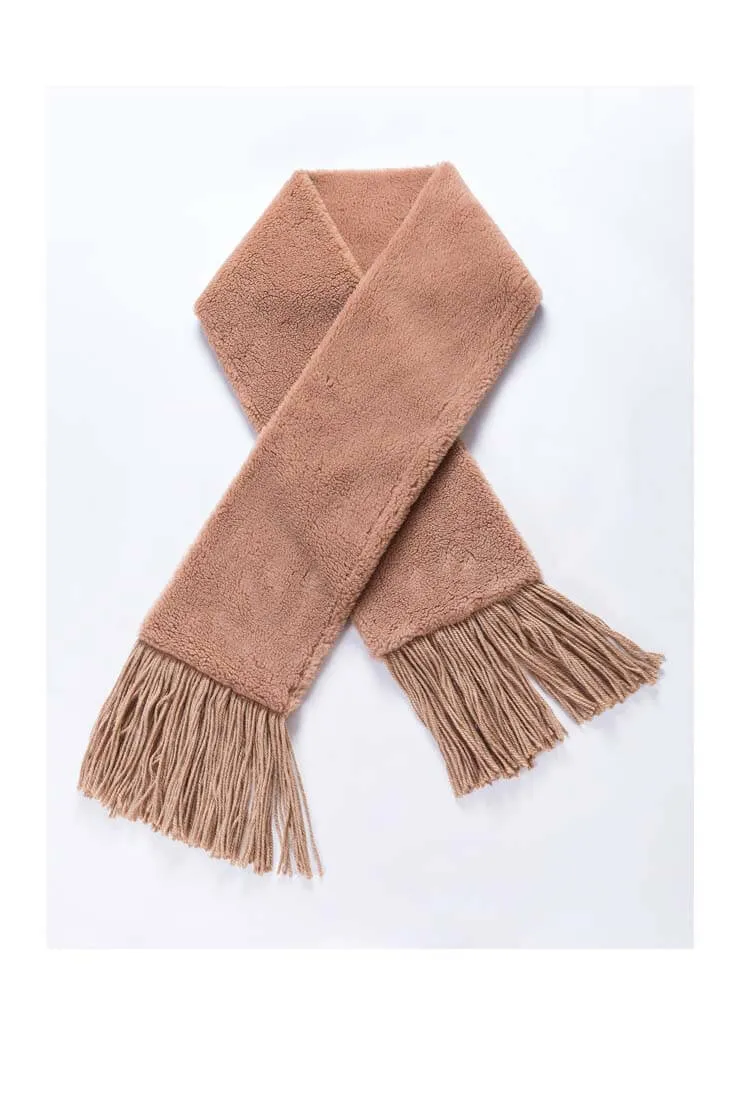 Fringed Thick Faux Fur Winter Scarf