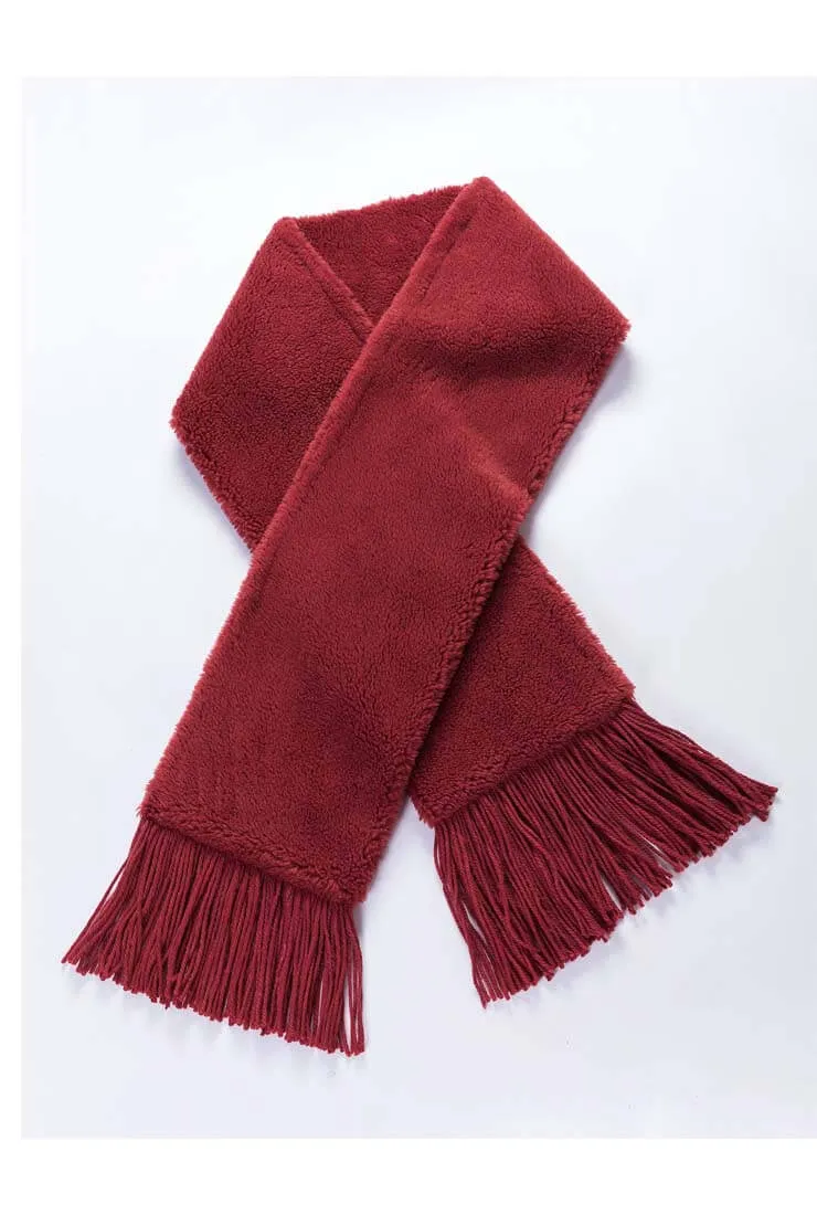 Fringed Thick Faux Fur Winter Scarf