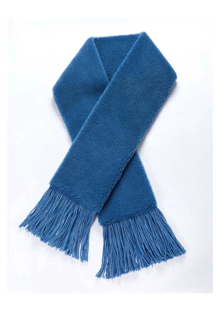Fringed Thick Faux Fur Winter Scarf