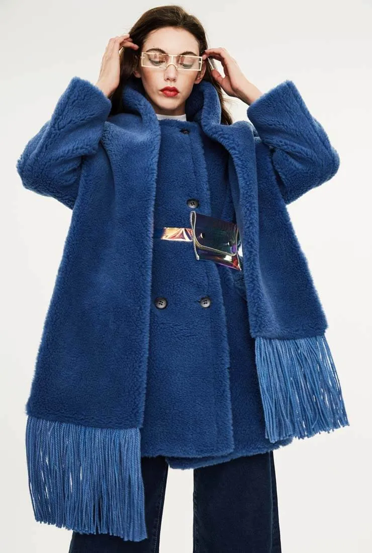 Fringed Thick Faux Fur Winter Scarf