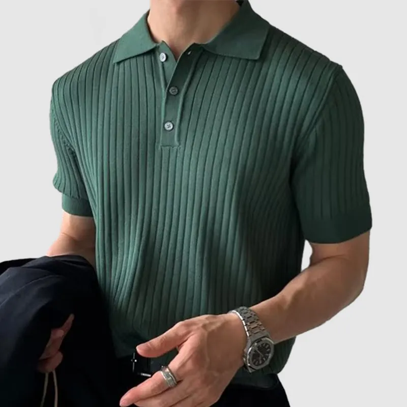Gentleman's Knit Textured Polo Shirt