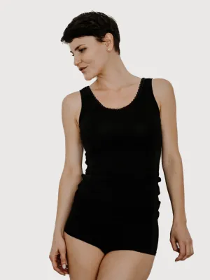 Ginevra Top Black Woman Tencel | Cora Happywear