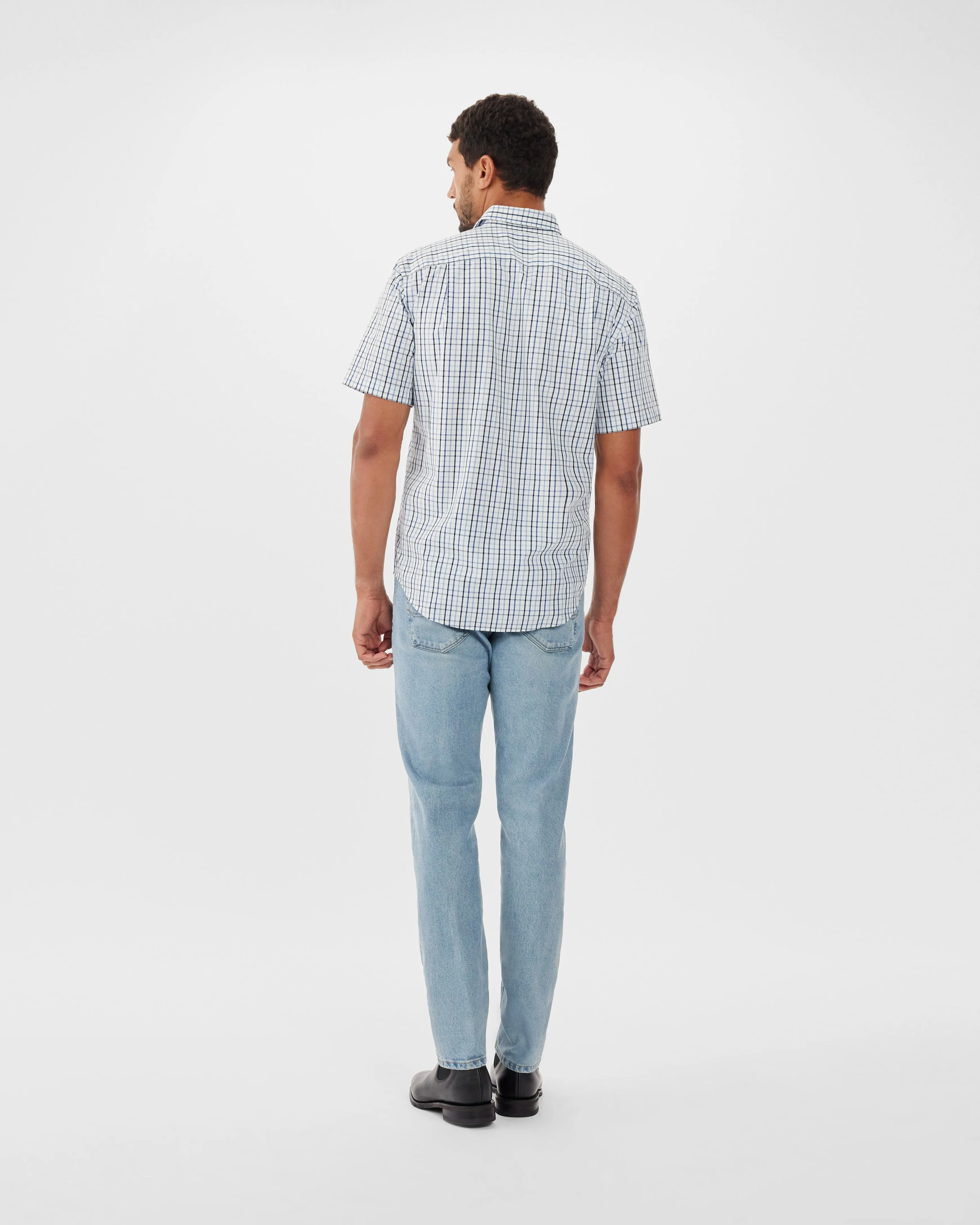 Hervey Shirt - White/Navy/Blue