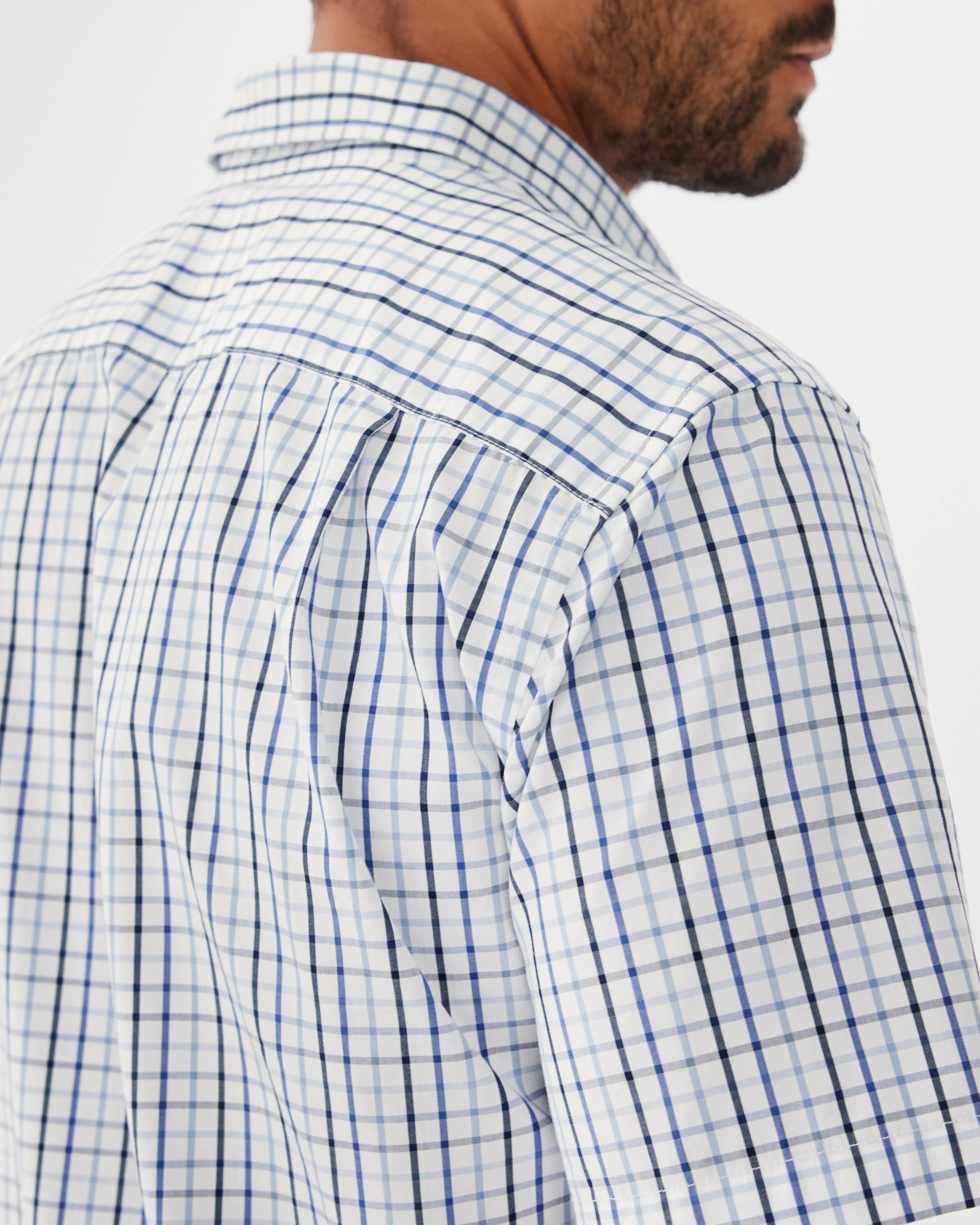 Hervey Shirt - White/Navy/Blue