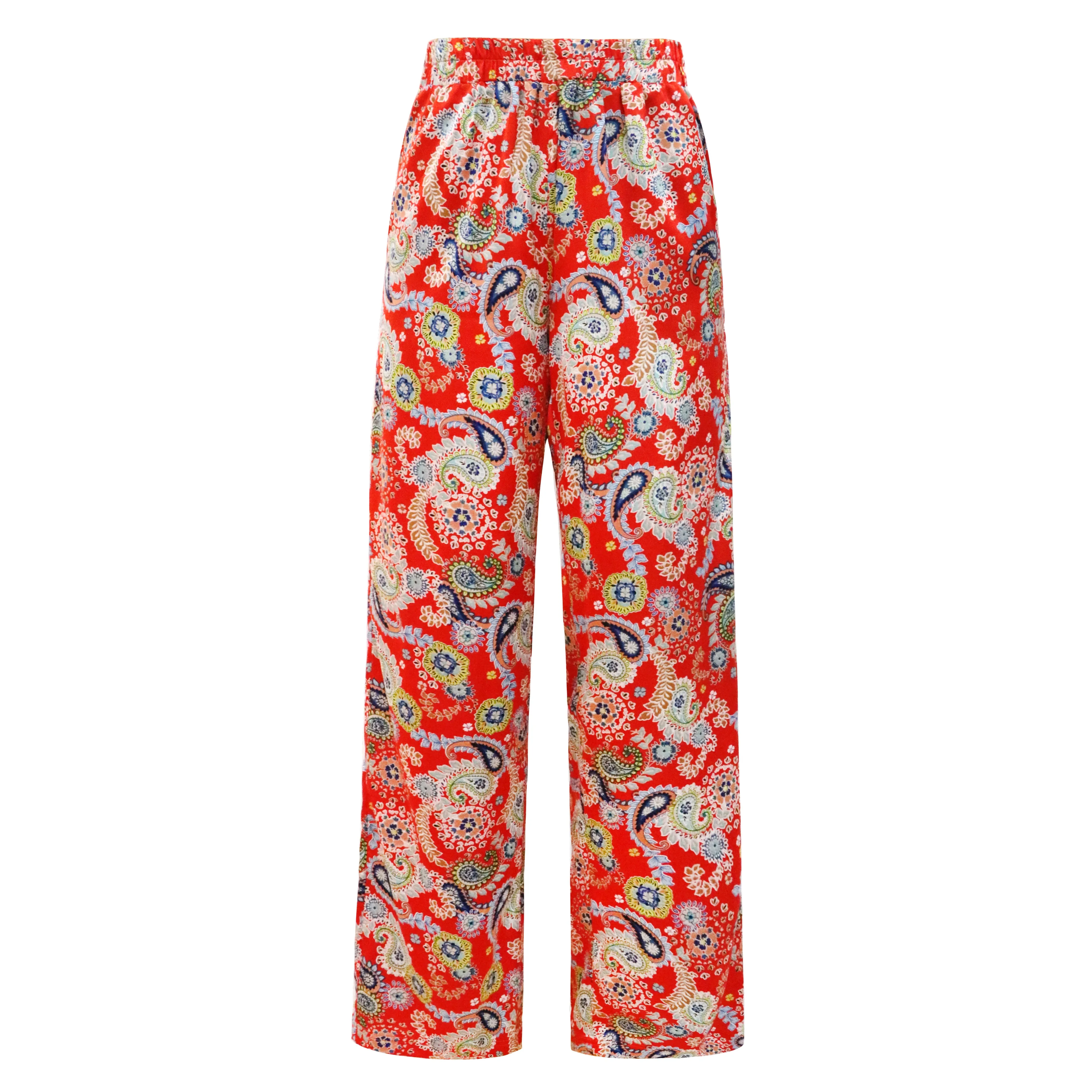 HOPE-PANTS - RED PAISLEY