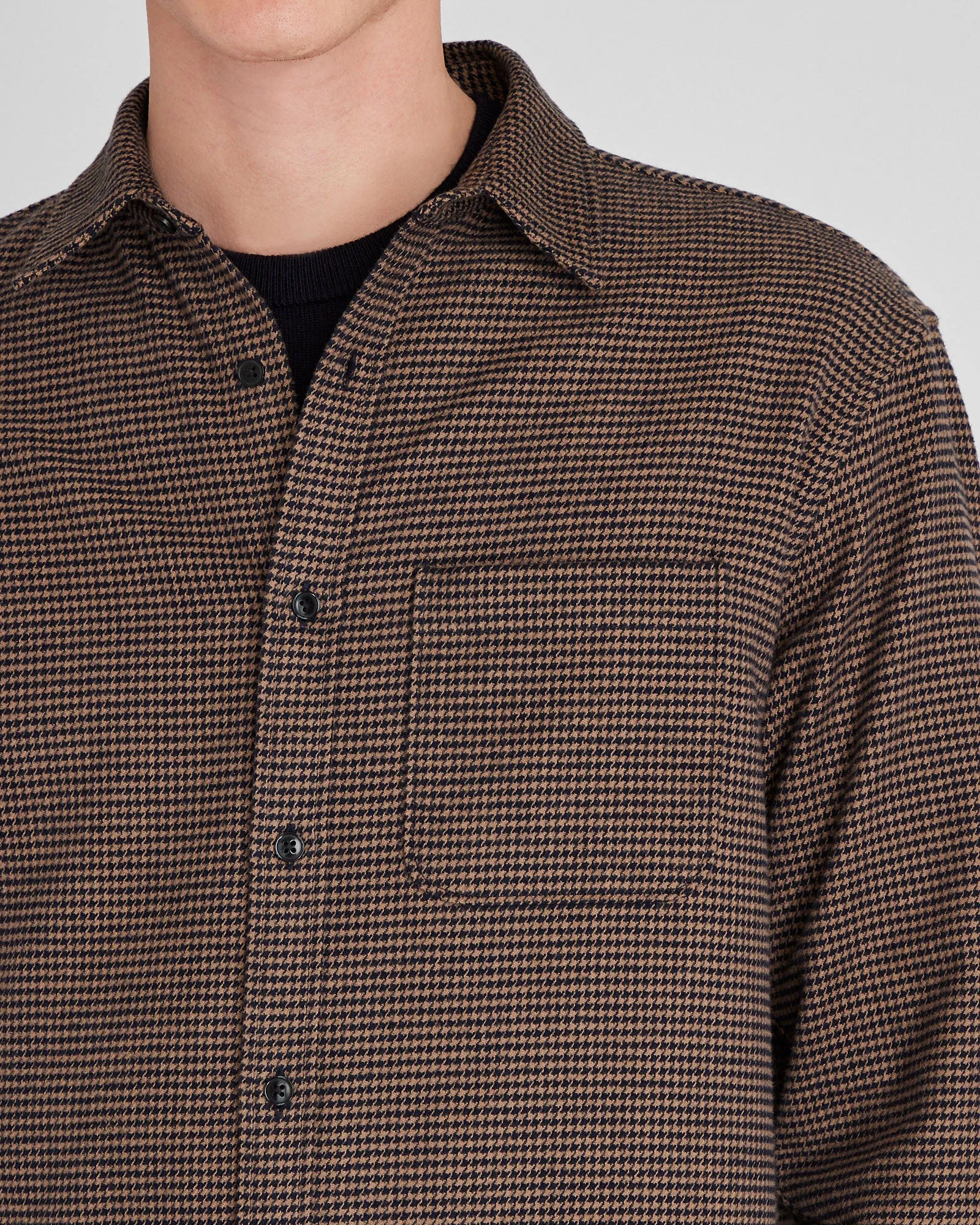 Houndstooth Heavyweight Flannel Shirt