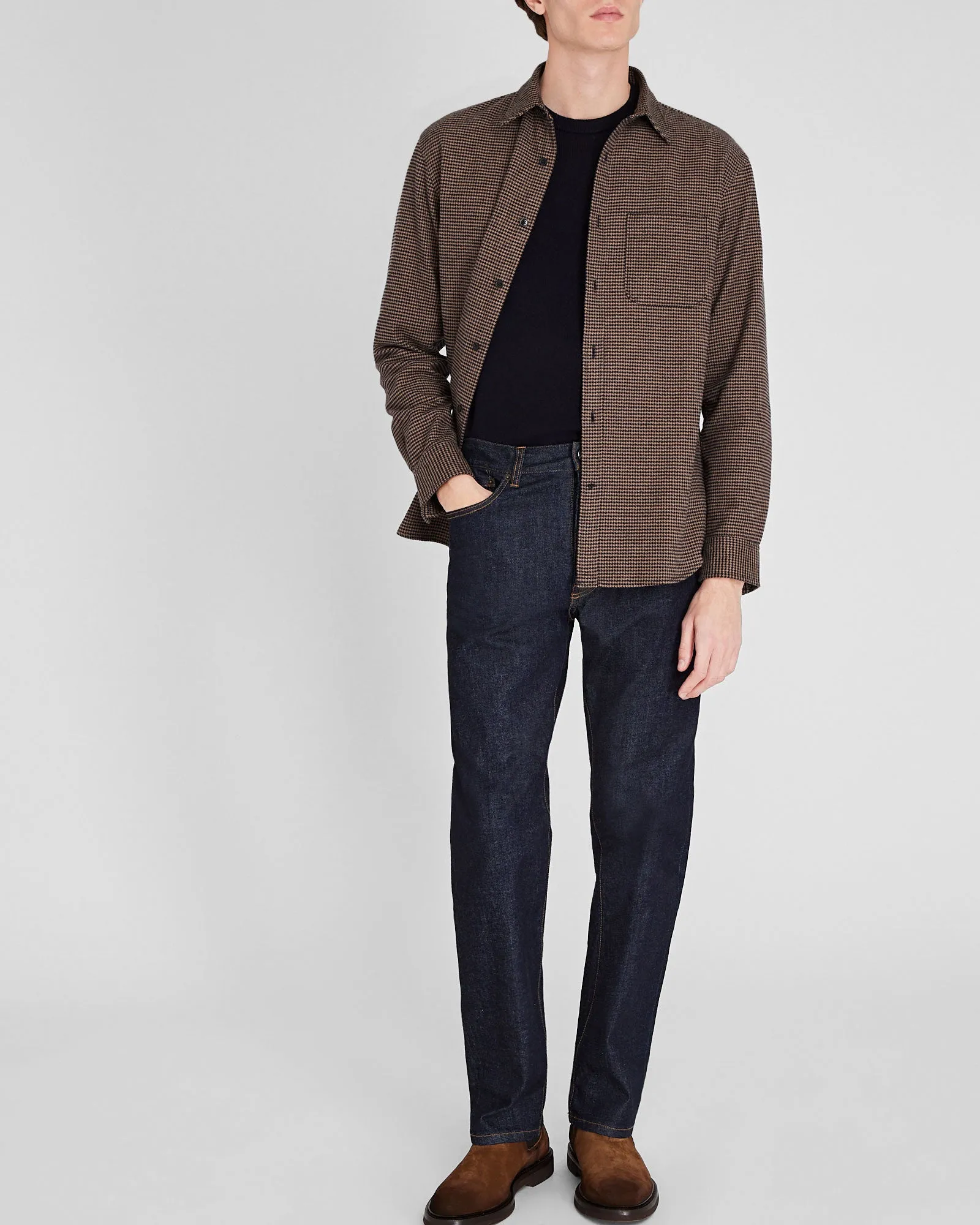 Houndstooth Heavyweight Flannel Shirt