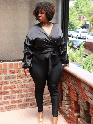 House of Sleeves | PLUS Crop Satin Top