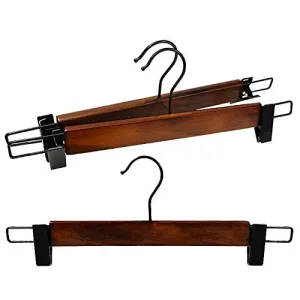 Kexinfan Hanger C Pants Folder Pants Rack Wood Clothes Hanging Wooden Drying Rack No Trace Clothes Hold Pants Clip Clothing Store, 10, C33Cm Black Hook Pants Folder