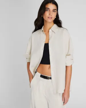Linen Button Front Shirt
