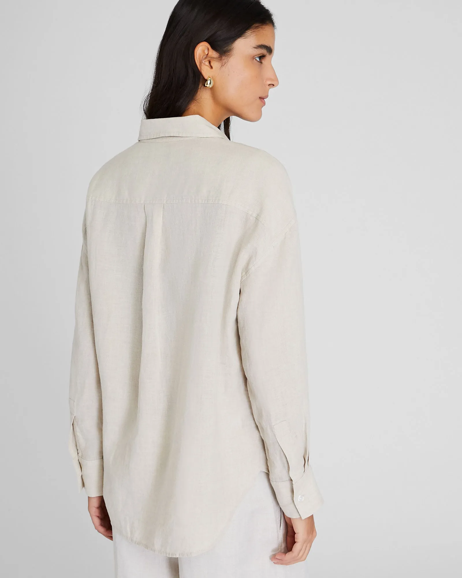 Linen Button Front Shirt