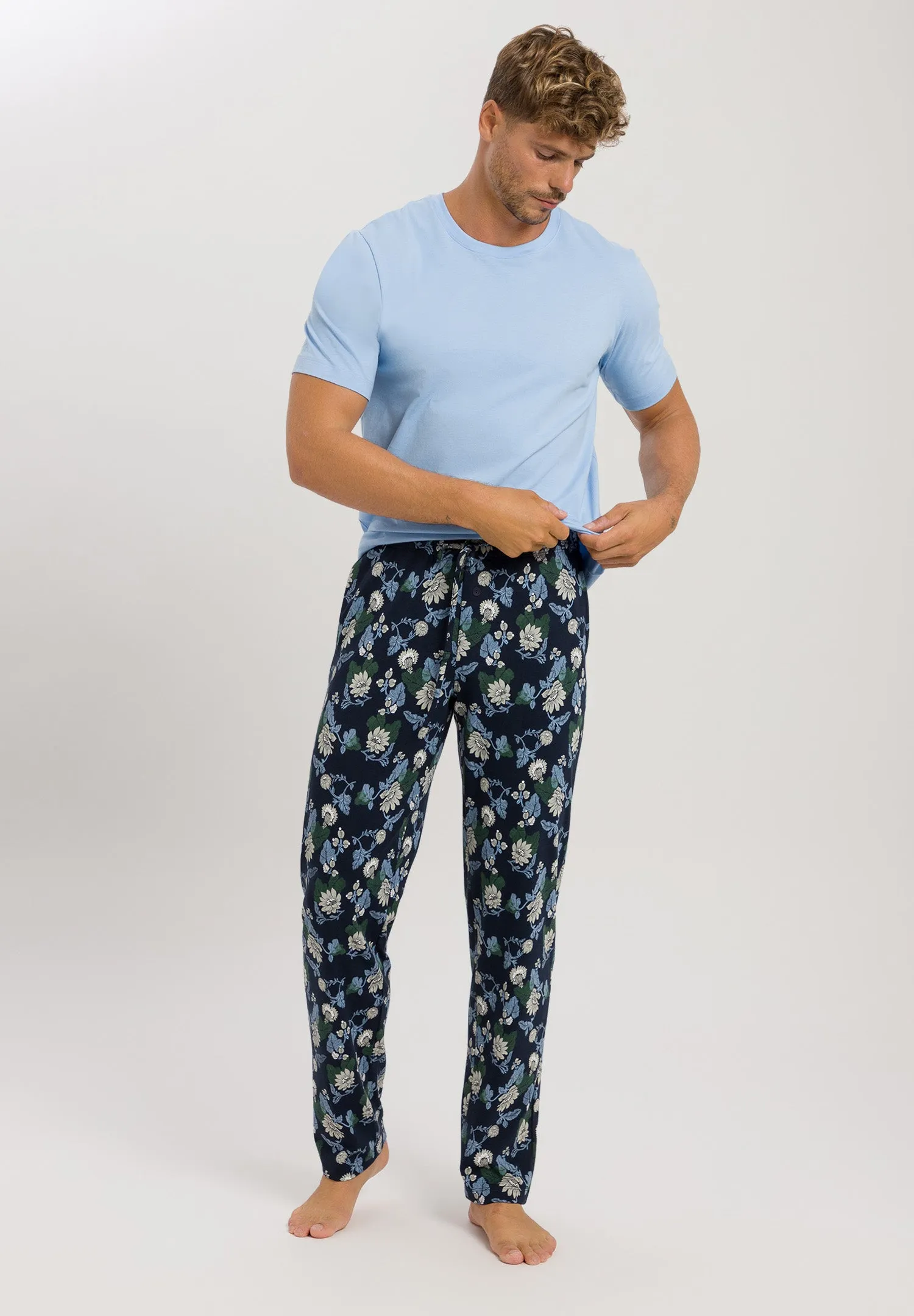 Living Shirts Cotton Crew Neck T-Shirt | Placid Blue 75050-2531