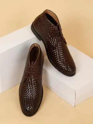 Men Brown Leather Casual Shoes