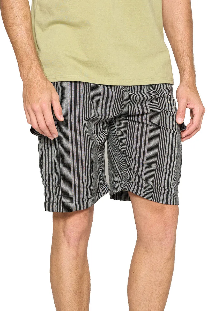 Men's Striped Shorts With Pockets