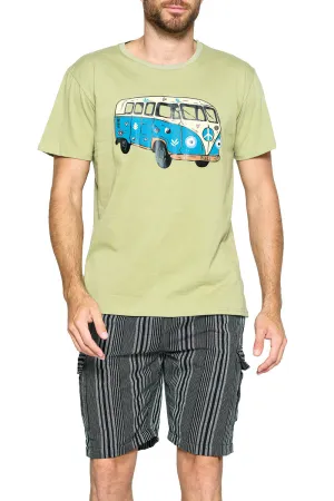 Men's Striped Shorts With Pockets