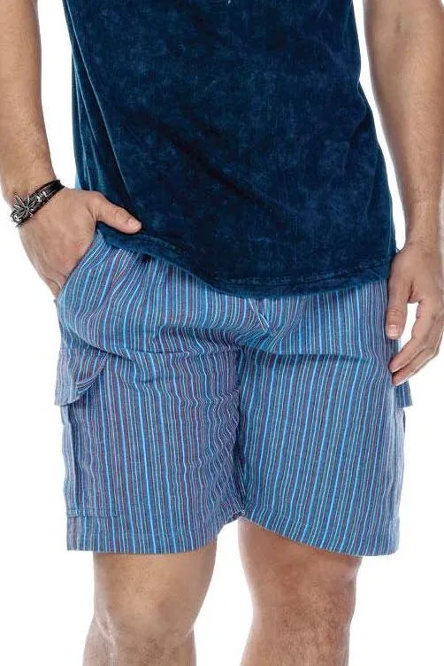 Men's Striped Shorts With Pockets