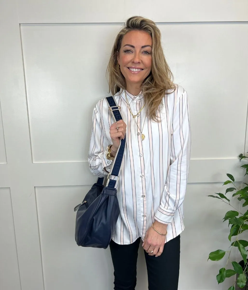 Navy Soft Crescent Bag