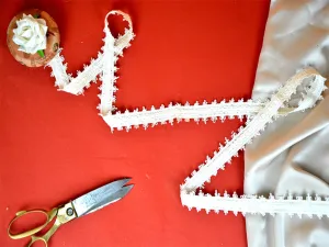 Off White Pattern L-50 Dyeable Cotton Crochet Lace