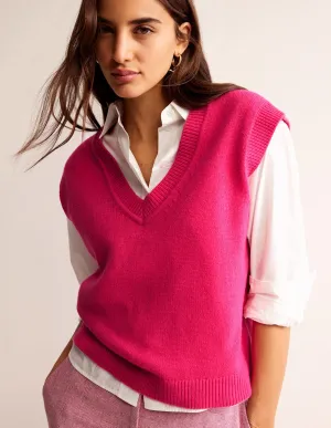Olivia Merino Tank-Vibrant Pink