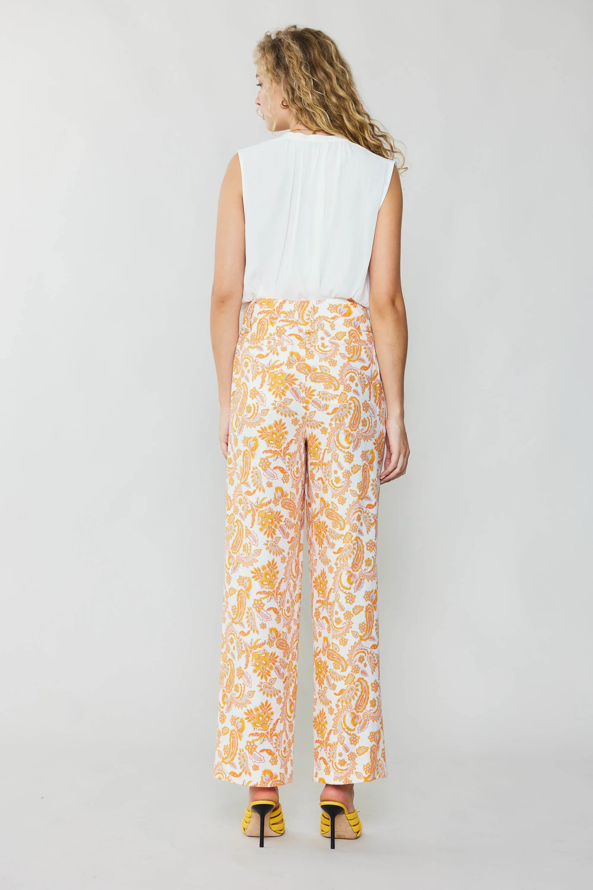 Paisley Printed Wide Pants