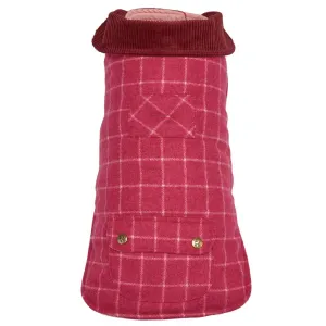 Pink Winter Dog Coat - UpCountry Pink Tweed Coat