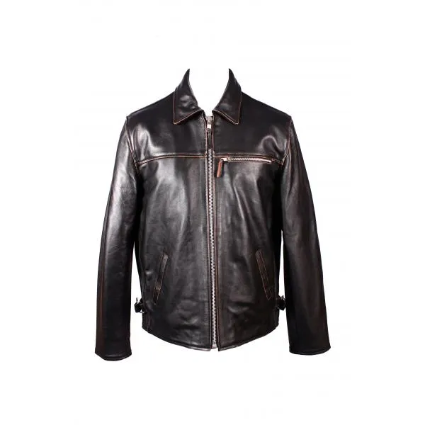 Punk Rock Street Antique Classic Blouson Leather Jacket 117A