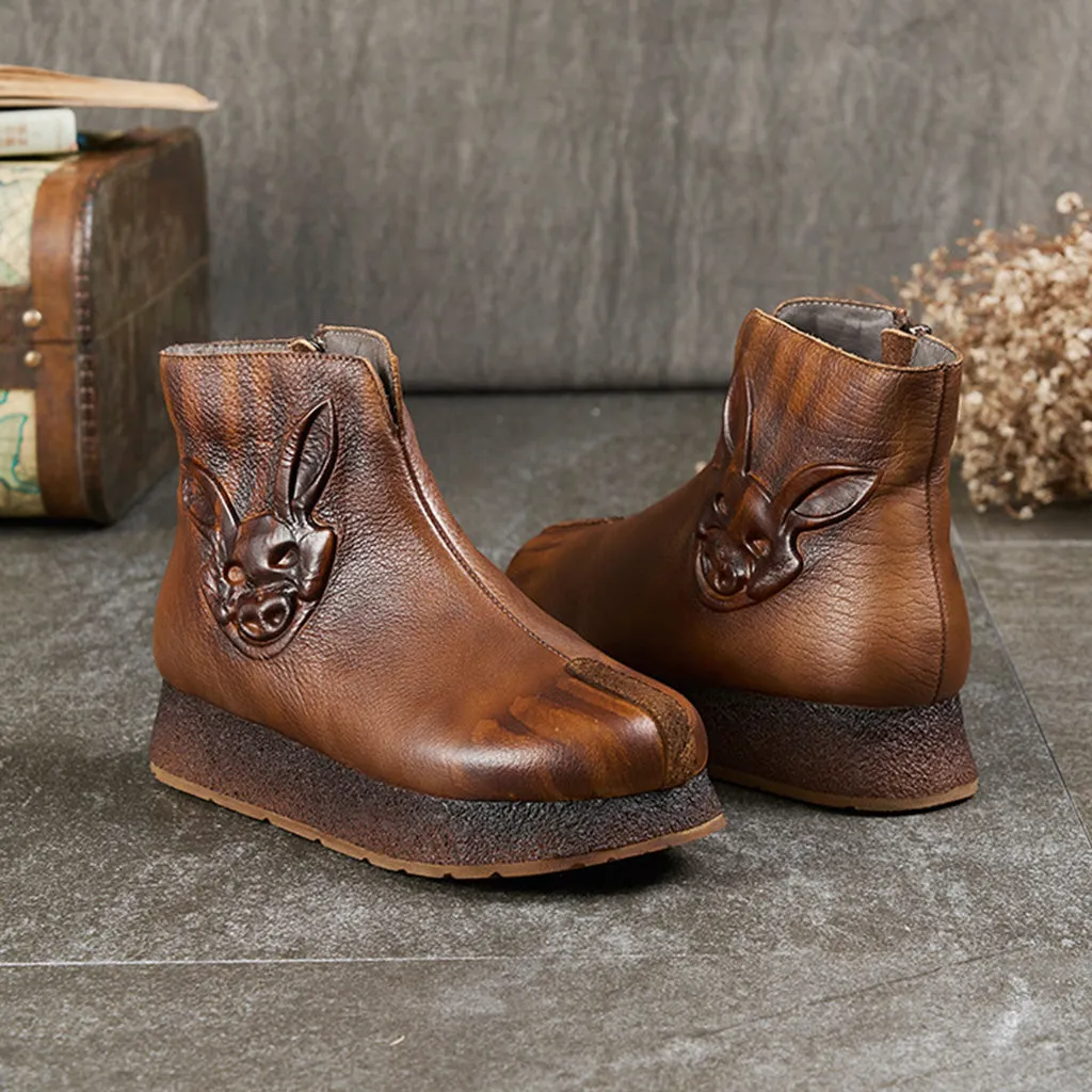 Retro Leather Comfort Retro Women's Winter Boots