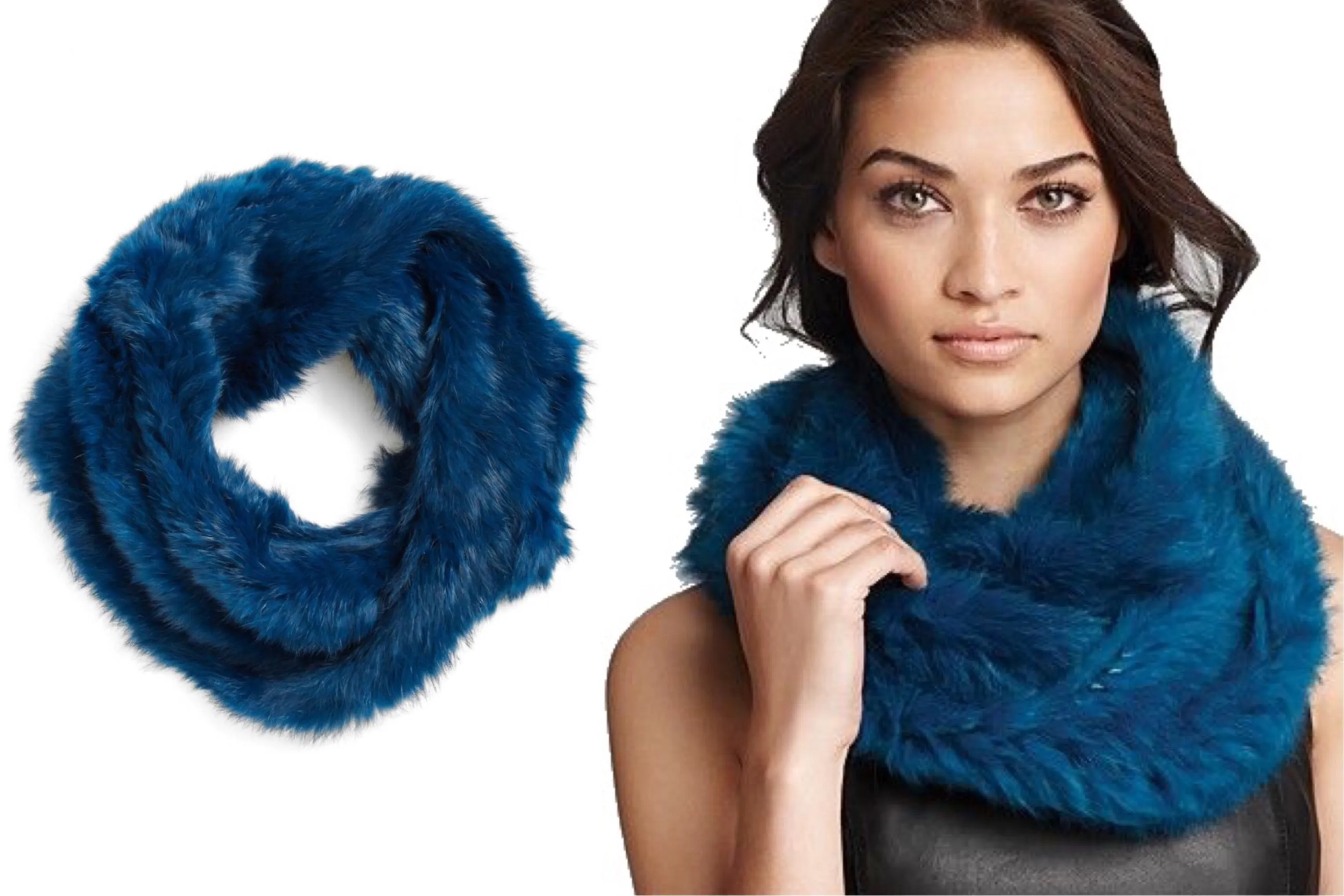 Silky Soft Faux Fur Infinity Scarf (Solid Colors)