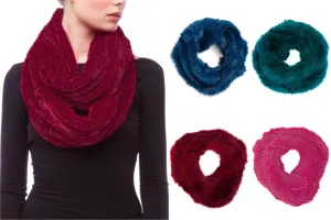 Silky Soft Faux Fur Infinity Scarf (Solid Colors)