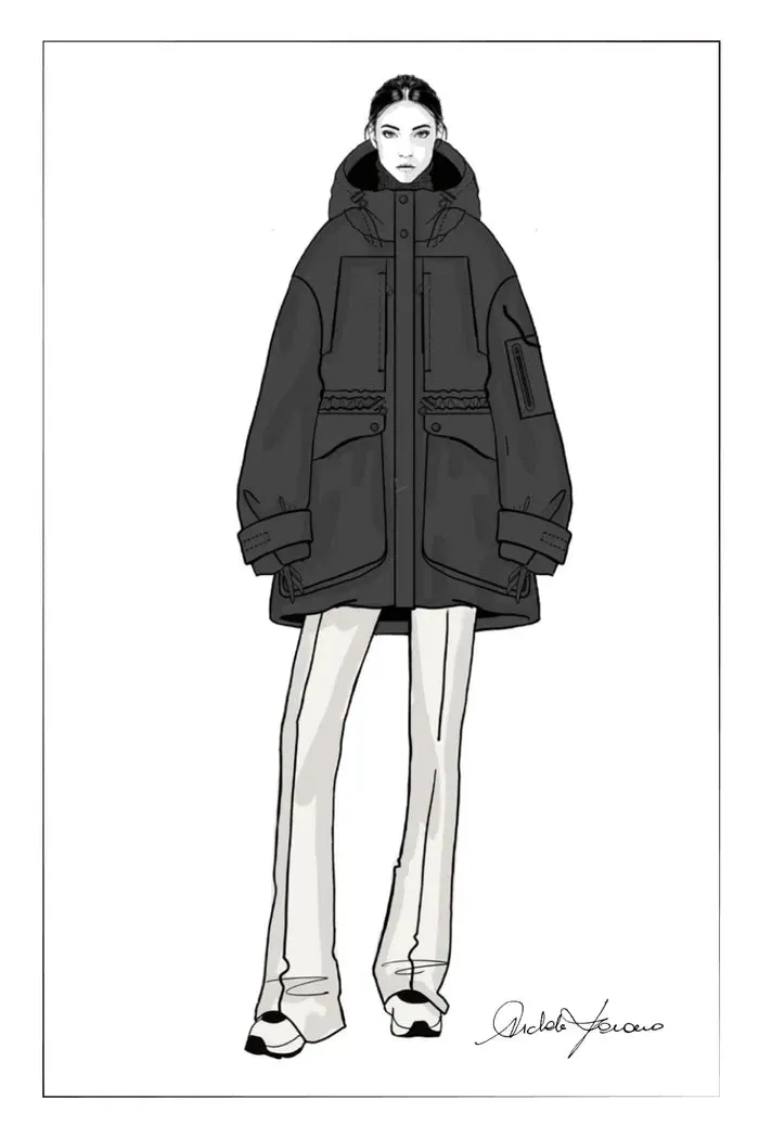 Sogne Goose Down Parka in Waterproof Fabric