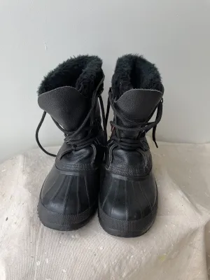 SOREL WINTER BOOTS—BLACK [8W]