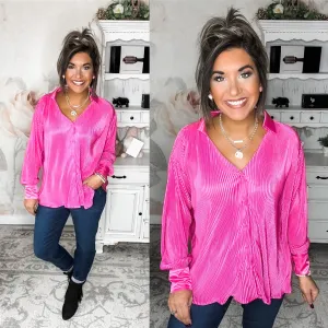 This is Love Pleated Button Down