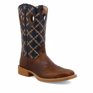Twisted X Men's Rustic Brown & Navy Tech X Western Boot MXTR004