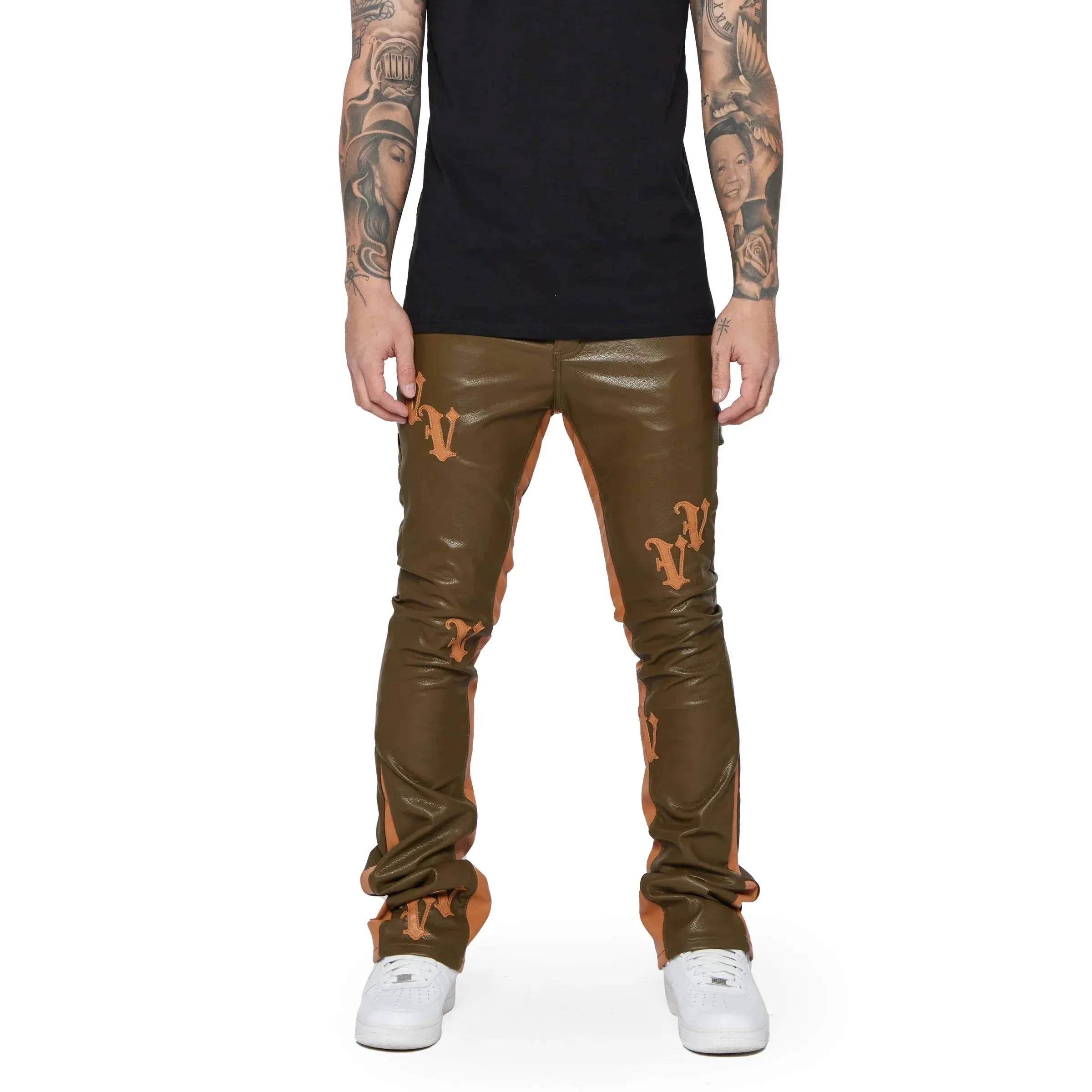Valabasas Stacked "Ali" Leather Jean