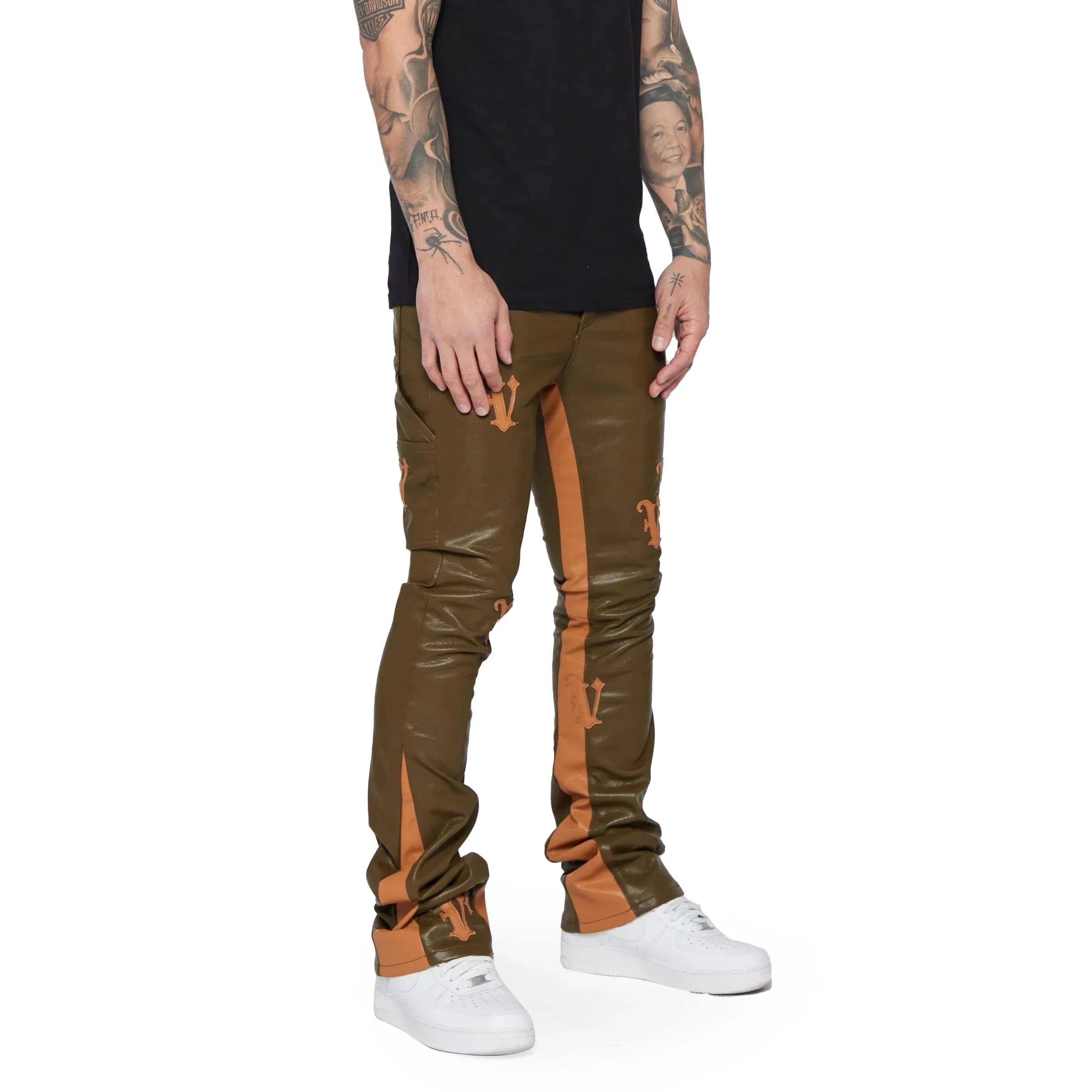 Valabasas Stacked "Ali" Leather Jean